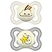 MAM Supreme Night Best Pacifiers 0-6 Months with Flexible Nipples, Glow in The Dark, 1 Case, 2 Count