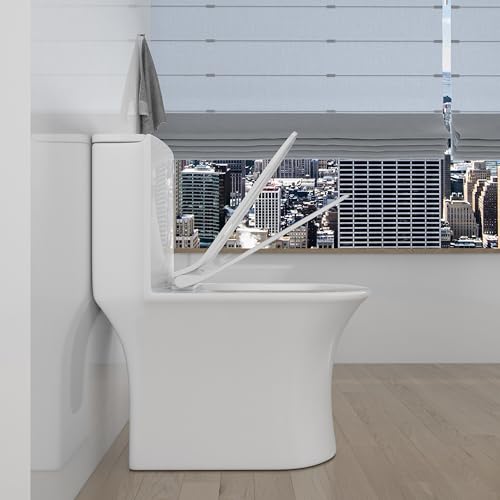 Image of B Backline 5D Siphonic Rimless Flushing Commode /One Piece Ceramic Western Toilet /European Commode /Water Closet S Trap 9 inch Outlet Is From Floor For Bathroom - (White) (7 Years Color Warrenty)