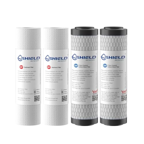 2 Set Replacement Water Filters Cartridges Sediment + 0.5 Micron Coconut Carbon