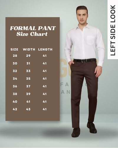 Image of Men's Slim Fit Formal Trouser for Regular Fit