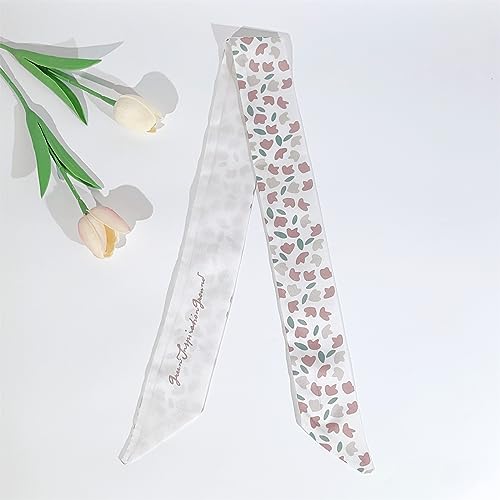 QTMY 4 Pack Purse Scarf for Bags Silk Head Scarf for Hair Handbag Women Scarfs Band Hair Neck Scarves Fashion Gifts,1344