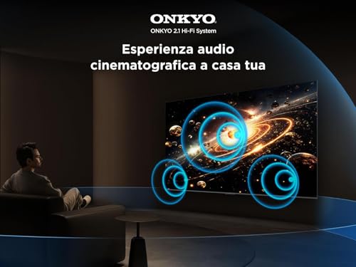 55Q6C 55" QD-Mini LED SMART TV, 4K HDR Premium 1000nits, con tecnologia Google TV (Dolby Vision IQ e Atmos, sistema audio Onkyo 2.1, Motion Clarity Pro a 144 Hz, Game Master) - Powerline - Immagine 8