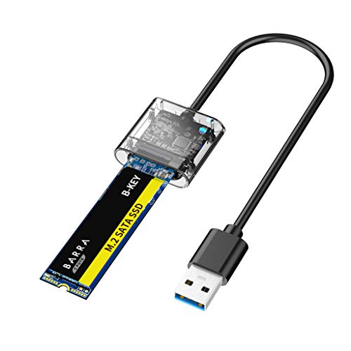 AODUKE Tool-Free M.2 SATA SSD Enclosure Adapter, USB 3.0 to NGFF B&M-Key Solid State Drive External Hard Drive Docking Station,Support UASP Trim(Doesn't Support NVME SSD)-DM2SU-T
