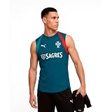 PUMA Men's FA Portugal Training Jersey, Ocean Tropic-Silver Mist SS26, XX-Largearge Fpf Jersey Sl Pro W/Sponsor