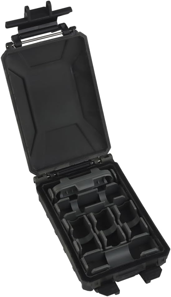 WoSporT Tactical Modular Battery Storage Organizer, MOLLE Military Hunting Vest Carry 18650/AAA/CR123A/18350 Battery Box Holder Case