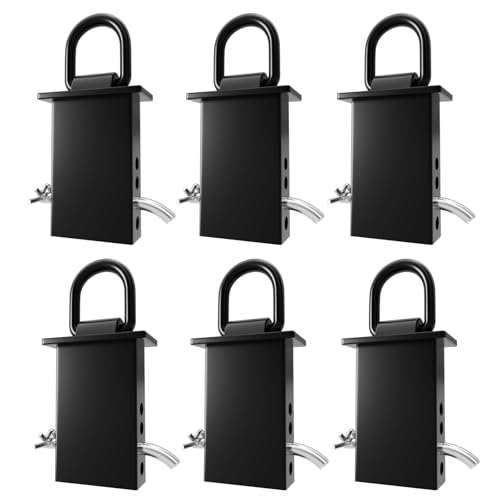 Stake Pocket D-Ring Tie Down Anchor 12000lbs Heavy Duty Removable with Hitch Pin for Flatbed Trucks and Utility Trailers Black (6pack)