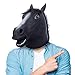 supremask Costume Cavallo, Costume Testa di Cavallo Divertente novità Costume Animale Costumi di Halloween (Cavallo Nero)
