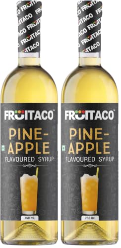 Image of Fruitaco Pine Apple Syrup: Perfect Mixer for Enhancing Mocktails & Cocktails, Drinks, and Mojitos at Parties, Conveniently Packaged in a 750ml Bottle for All Your Mixing Needs | Non-Alcoholic