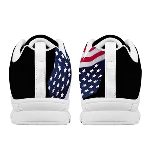 Image of GIFTPUZZ Mens Lace Up Athletic Trainers Running Sneakers Wedge Breathable Gym Lightweight Sports Tennis Shoes