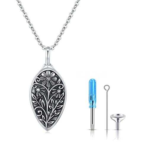 Collier urne en argent 925 OHAYOO, l'excellence d'un bijou marguerite funéraire