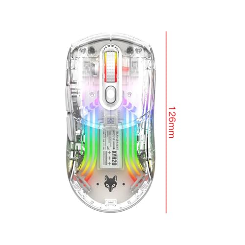 Mouse inalámbrico recargable para juegos con 5 DPI y diseño ergonómico blanco 8