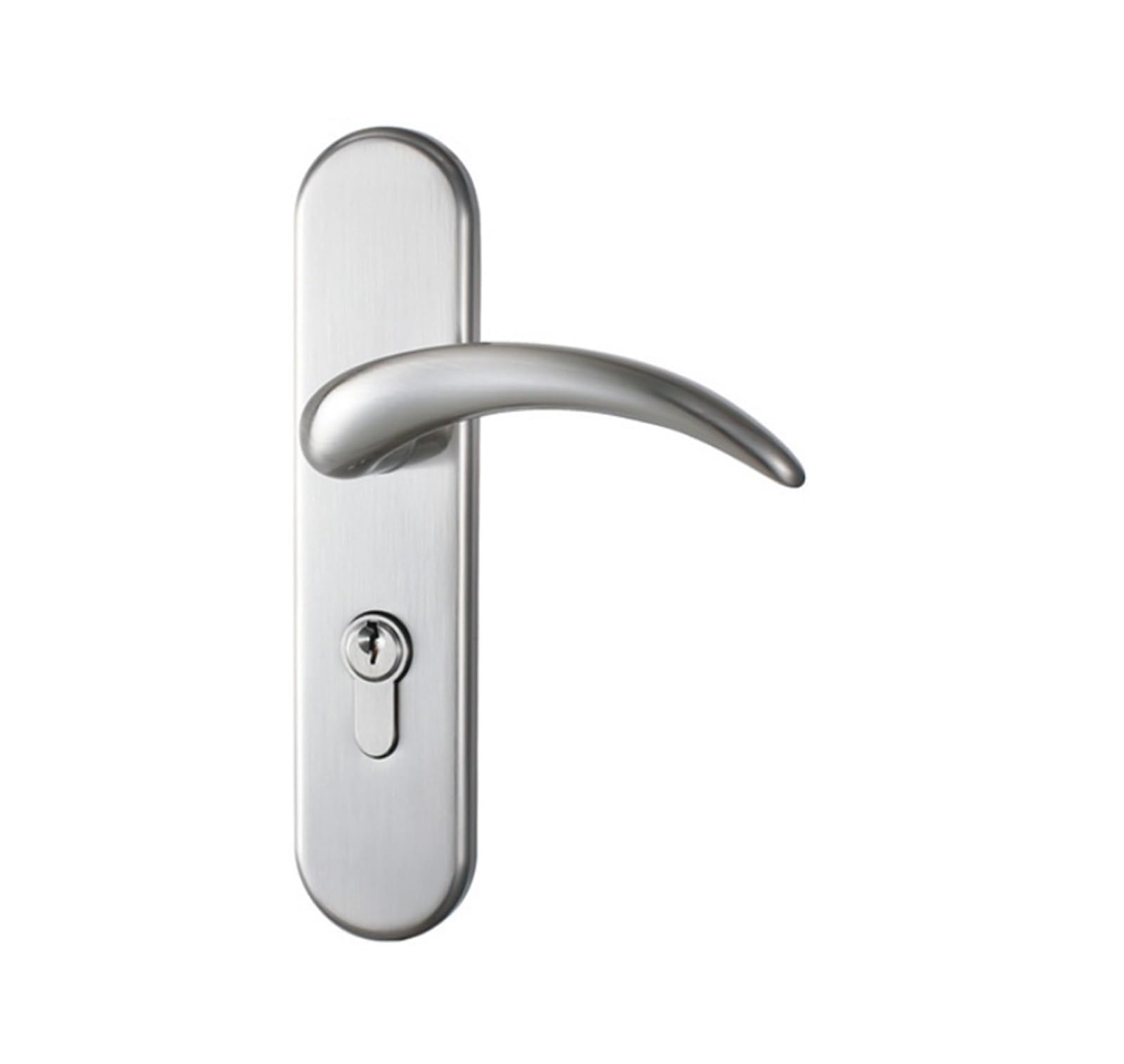 Serrure de porte intérieure en nickel brossé avec poignée ergonomique pour chambre
