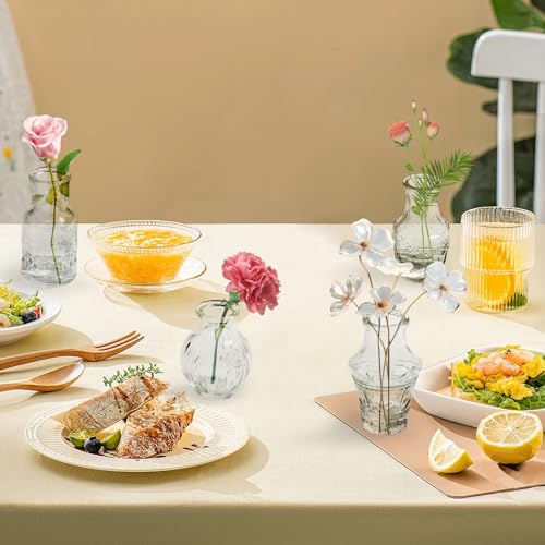 Jarrones pequeños decorativos transparentes ideales para recuerdos de boda y mesas 6