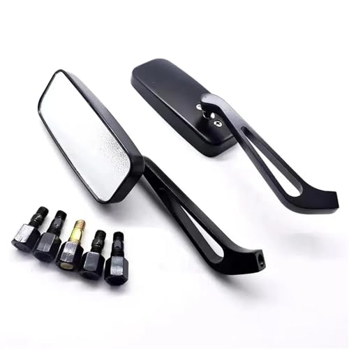 Espejo retrovisor de motocicleta que elimina puntos ciegos gracias a su lente transparente