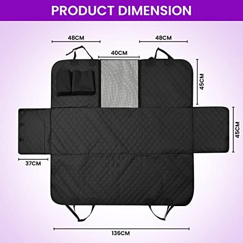 Formonix Dog Seat Covers For Cars Back Seats - 5 Layer Dog hammock for car with Mesh Window, Side Flaps & Anti scratch | Heat-pressed Waterproof dog travel hammock for cars/SUVs/Trucks
