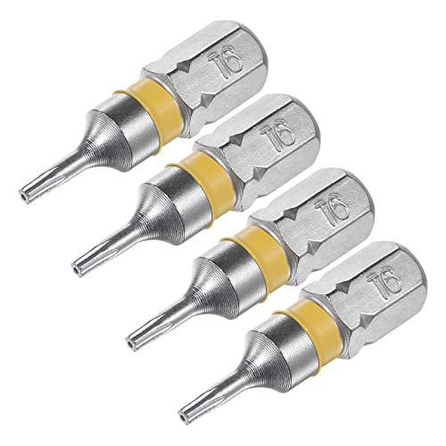 QUARKZMAN 25mm Largo Destornillador Taladros x 4uds T6 Cabeza Magnética Seguridad Torx para Diario Reparar y Reloj Reparar