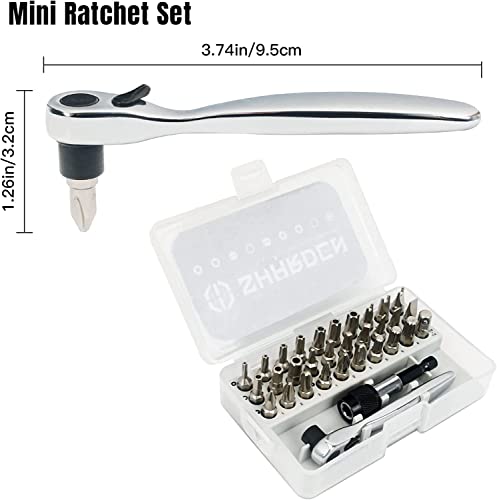 Sharden Multibit Screwdriver 13-In-1 And 1/4 Mini Ratchet Set 32-In-1 Bundle #TOP1