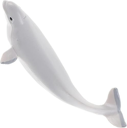 Miniatura 1 de TOYANDONA Beluga Model Toy Children Whale Toy Artificial Whale Ornament sea Creatures Toys Whale Recognition Model White Shark Model Mini sea Animal