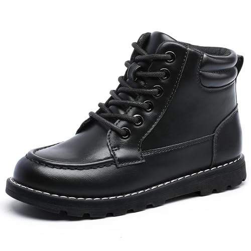MIXIN Boys Ankle Snow Boots Winter Casual Dress Shoes with Side Zipper for Little/Big Kids