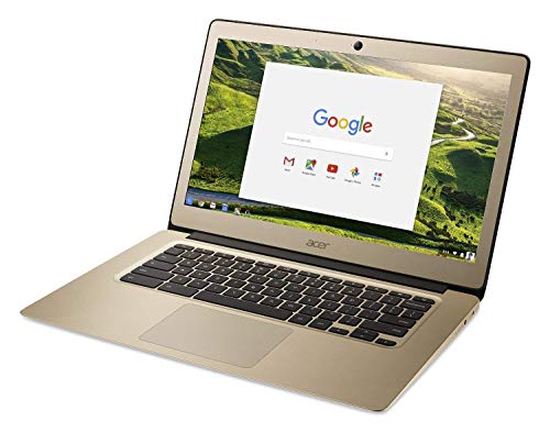 Image of acer Chromebook 14, Aluminum, 14-inch Full HD, Intel Celeron N3160, 4GB LPDDR3, 32GB, Chrome, Gold, CB3-431-C0AK