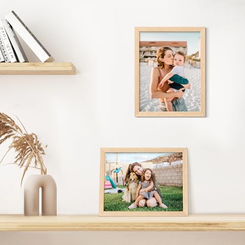 Image of upsimples 8.5 By 11 Picture Frame Solid Wooden, Nursery Decor, 1Pcs Natural