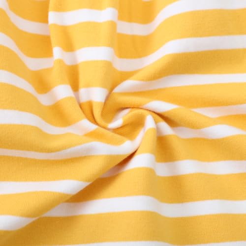 Image of HILEELANG Toddler Girl Short Sleeve Easter Dress Cotton Casual Jersey Shirt Playwear Applique Dress