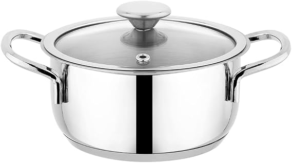 Schafer Steel Storm Steel Cookware Set 6 Pieces-Inox