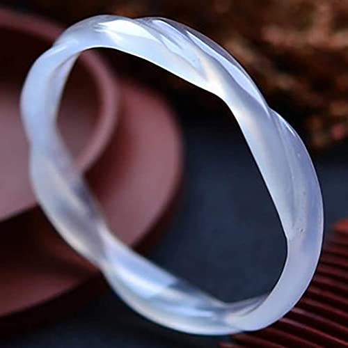 Eleganter klassischer Jade-Armreif,Natürlicher Jadeit Jade Armreif,Natürliche weiße Jade Armband,Lady Schmuck Damen Armband,58-60mm Cover