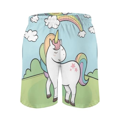 Short de bain homme licorne maillot de bain séchage rapide taille S