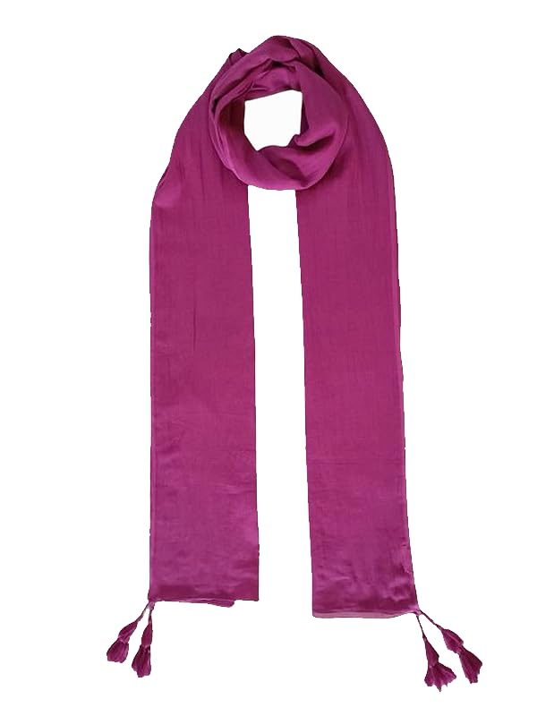 Fashage Pure cotton Plain scarf/HIjab in big size Fancy tassels.-image-25