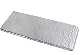Renee Redesigns Handmade Silver Slate Serving Platter - Ideal Cheese Board, Decorative Tray for Living Room or Dining/Coffee Table- Small Rectangle Coaster - 11.75 x 4.75 Inches