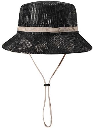 ZLYC Mens Wide Brim Sun Hat Women UV Protection Outdoor Bucket Hat with Neck Protection