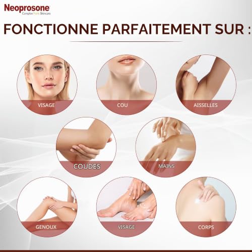 Neoprosone, Correcteur de Taches Brunes pour le Visage - 1 Fl oz / 30 ml - Crème Éclaircissante, Réduit les Imperfections, Taches de Soleil, Taches Brunes sur : Visage, Genoux, Coudes, Zones Intimes – vue 6