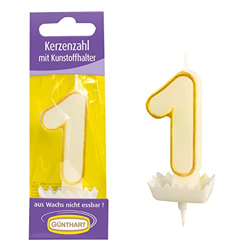 Preisvergleich Produktbild Kerzen-Zahl, gold 1