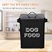 Pethiy Hundefutter hundeleckerli aufbewahrung box, 6.5 Liter Metall hundefutter box Aufbewahrungdose mit Schaufel und Versiegelt deckel fur Trockenfutter Tierfutter- Halten 2,5 kg -Schwarz