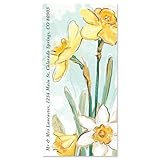 Colorful Images Impressions Floral Return Address Mailing Labels, Personalize with Name & Address, Set of 60 Self Adhesive, Easy Peel Flat Label Sheets, Oversized, 1 Design