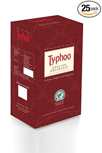 Typhoo Distinctive English Breakfast Black Tea Bags (25 Tea Bags)