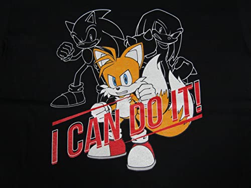 Bioworld Sonic The Hedgehog Tails I Can Do It Boy's Black T-Shirt2