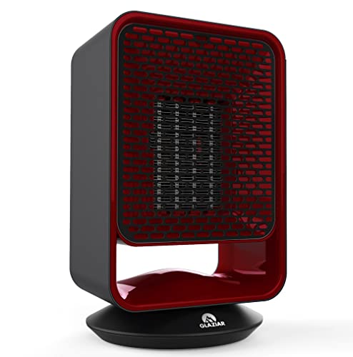 Glaziar Predator H25S/ Réchauffeur Portatif en Céramique/Rouge/ 1500W/ Jusqu´À 25M2/ Système Touch/Silencieux/Minuterie/Télécommande/réchauffer Portable Cover