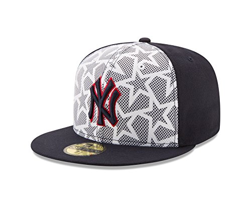 MLB New York Yankees Men's 2016 Stars & Stripes 59Fifty Fitted Cap, Size 7 7/8, Navy