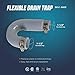 EVERCONNECT 4865 Flexible PVC Rubber Tubular Drain Trap with Stainless Steel Clamps, 1-1/2
