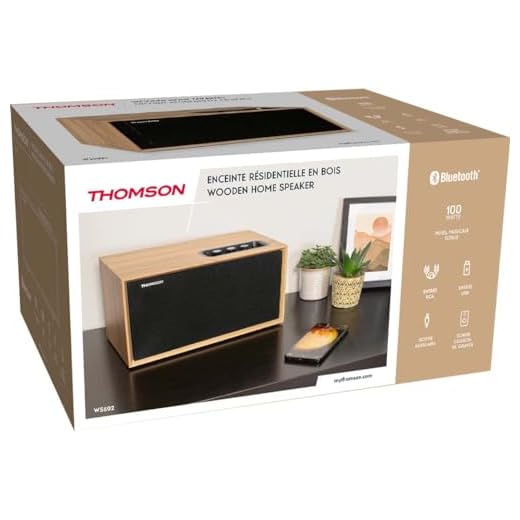 Enceinte résidentielle en bois - THOMSON - WS502 - Bluetooth 5.0, 100W, RCA, USB, AUX-IN