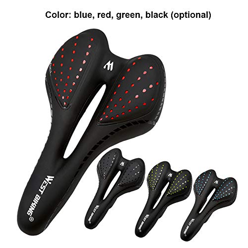 Honelife Sela de bicicleta Respirável Almofada Oca de Couro PU Confortável Estrada MTB Bicicleta Sel