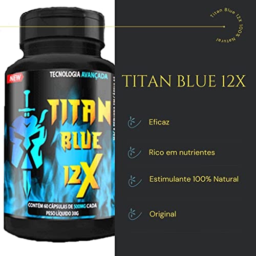 Combo 3 Titan Blue 12x Maior Volume Estimulante Cápsulas