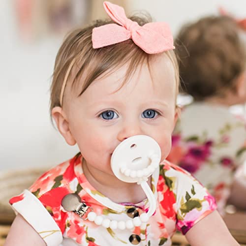 Image of Ryan & Rose Cutie Clip 2 Pack - Pacifier Clip Holder Silicone (Judy-White /Judy-Grey)