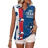Adugen Origei Women's Texas Shirts Casual Sleeveless...