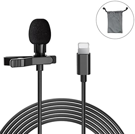 UDEE Microphone Lavalier Microphone for iPhone, Mini Portable for Live, Interview, Meeting and Other Scenarios