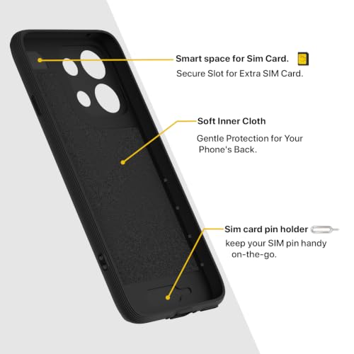 Image of Outlouders Back Cover for Oppo Reno 16c 5G | Full Camera Protection | TPU Soft Flexible Shockproof Bumper Case (Black)
