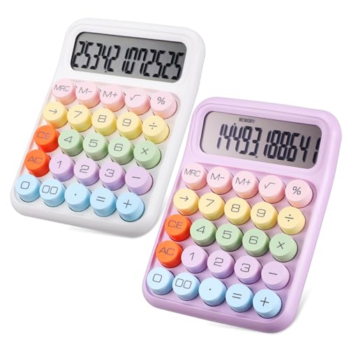 Calculatrice de bureau mécanique colorée et portable pour espace de travail