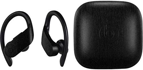 Skinit Decal Audio Skin Compatible with PowerBeats Pro - Officially Licensed Black Brushed Steel Texture Design
